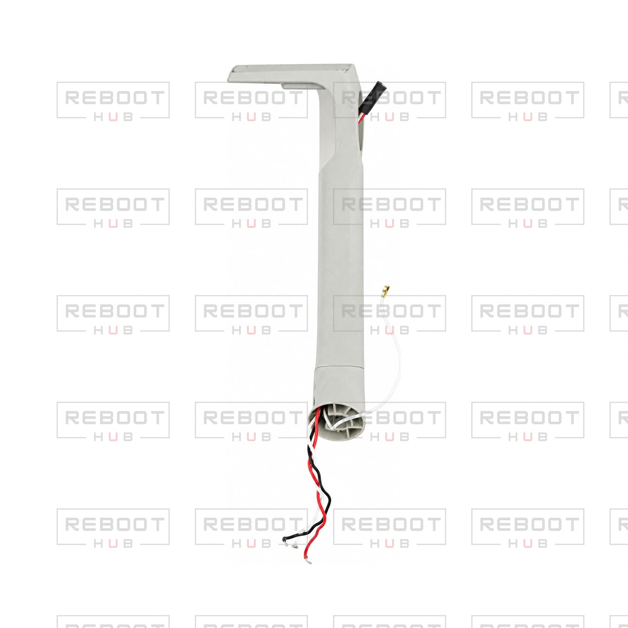 OEM-pulled DJI Mini 4 Pro Front Arm Shell Right on white with Reboot Hub watermark overlay