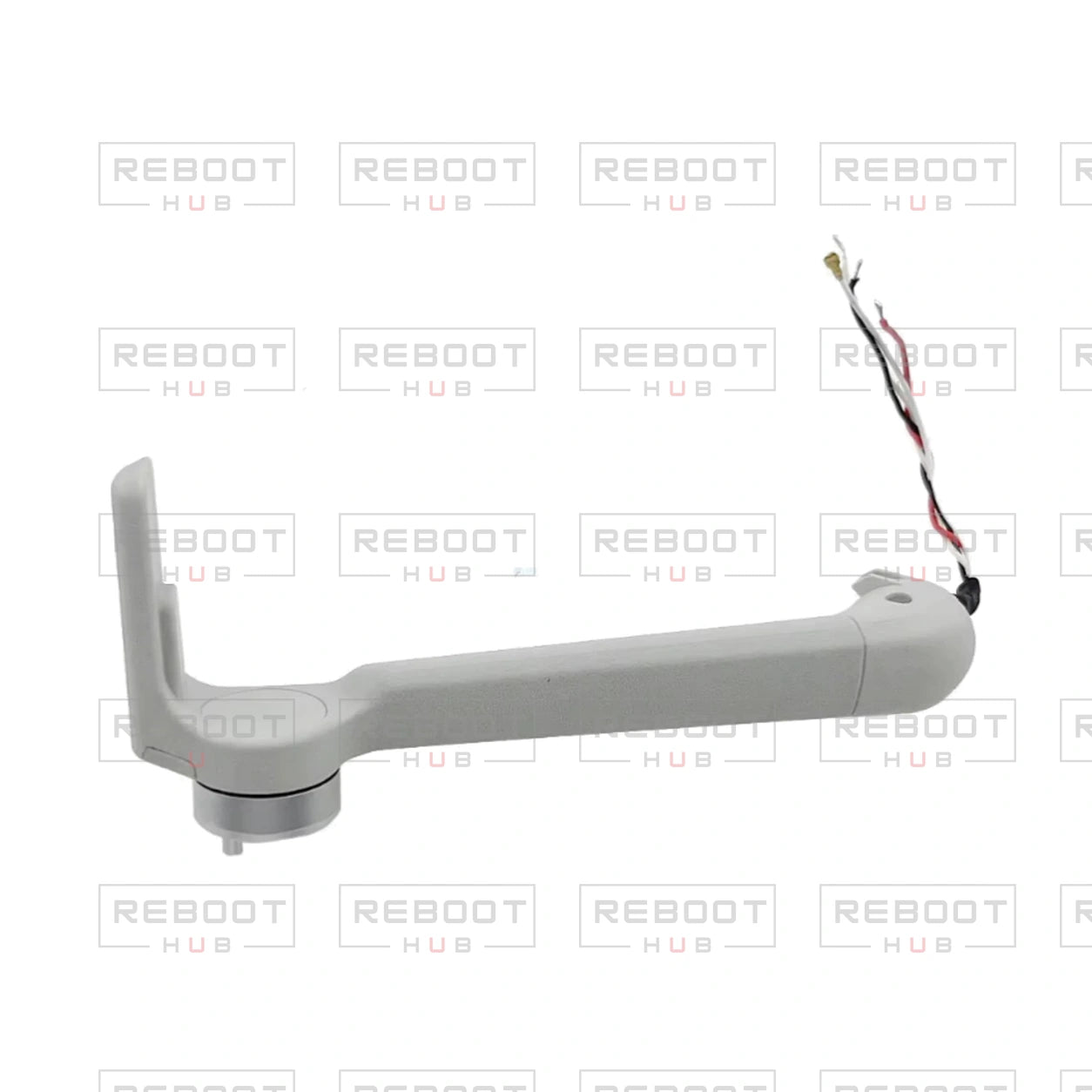 OEM-pulled DJI Mini 4 Pro Front Arm Right on white with Reboot Hub watermark overlay