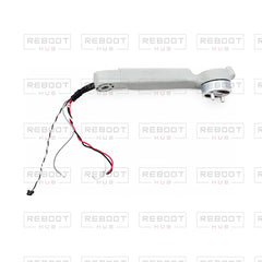 OEM-pulled DJI Mini 4 Pro Rear Arm Left on white with Reboot Hub watermark overlay