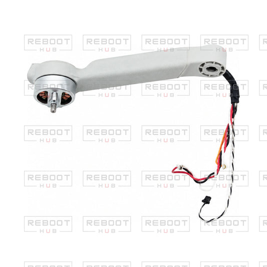 OEM-pulled DJI Mini 4 Pro Rear Arm Right on white with Reboot Hub watermark overlay