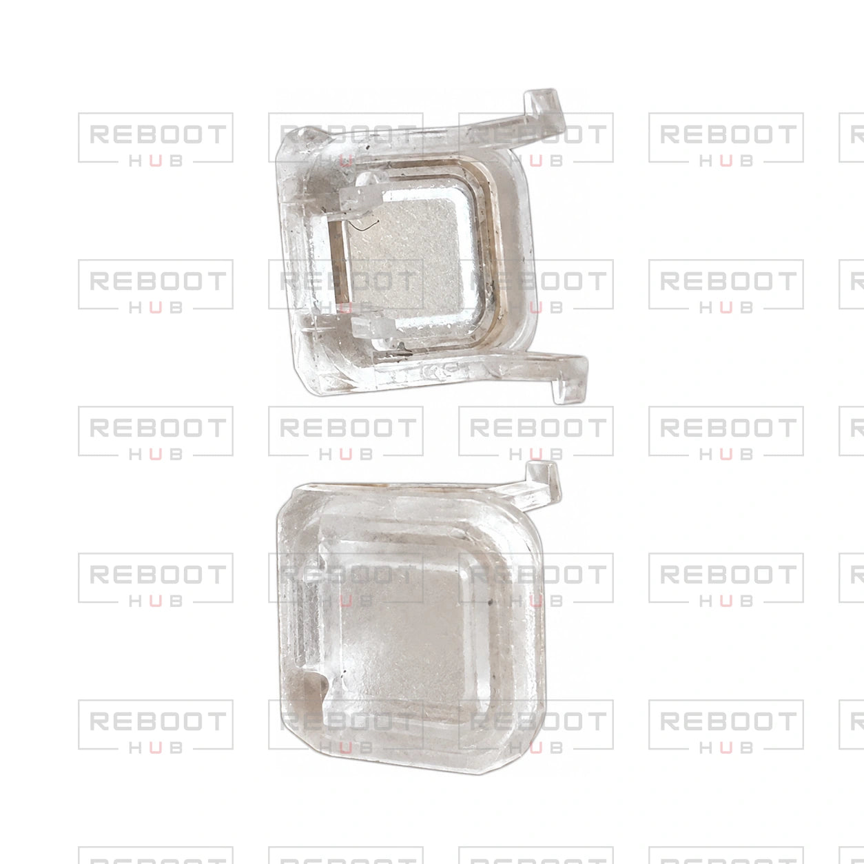 OEM-pulled DJI Mini 4 Pro Arm LED Cover (Pair) on white with Reboot Hub watermark overlay