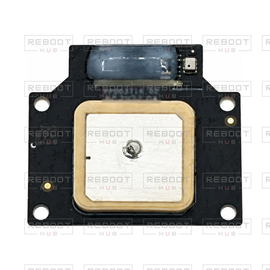 OEM-pulled DJI Mini 4 Pro GPS Module on white with Reboot Hub watermark overlay