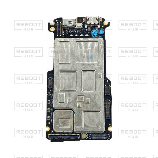 OEM-pulled DJI Mini 4 Pro Motherboard on white with Reboot Hub watermark overlay