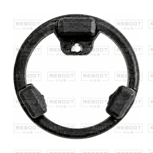OEM-pulled DJI Mini 3 Gimbal Pitch Motor Rear Cover on white with Reboot Hub watermark overlay
