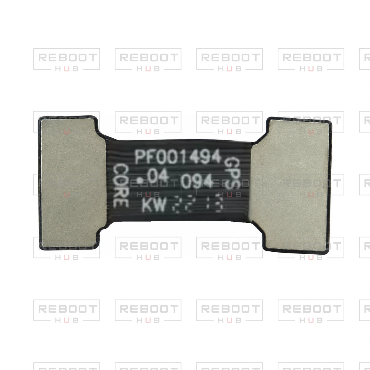 OEM-pulled DJI Mini 4 Pro GPS Flexible Flat Cable on white with Reboot Hub watermark overlay