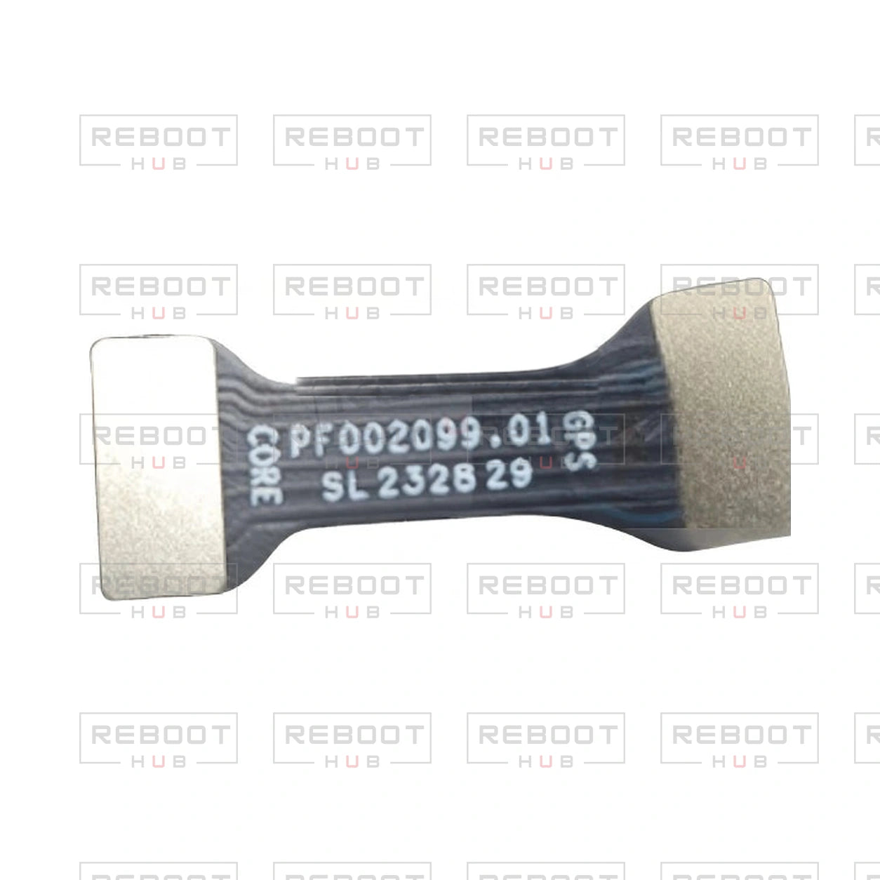OEM-pulled DJI Mini 4 Pro GPS Flexible Flat Cable on white with Reboot Hub watermark overlay