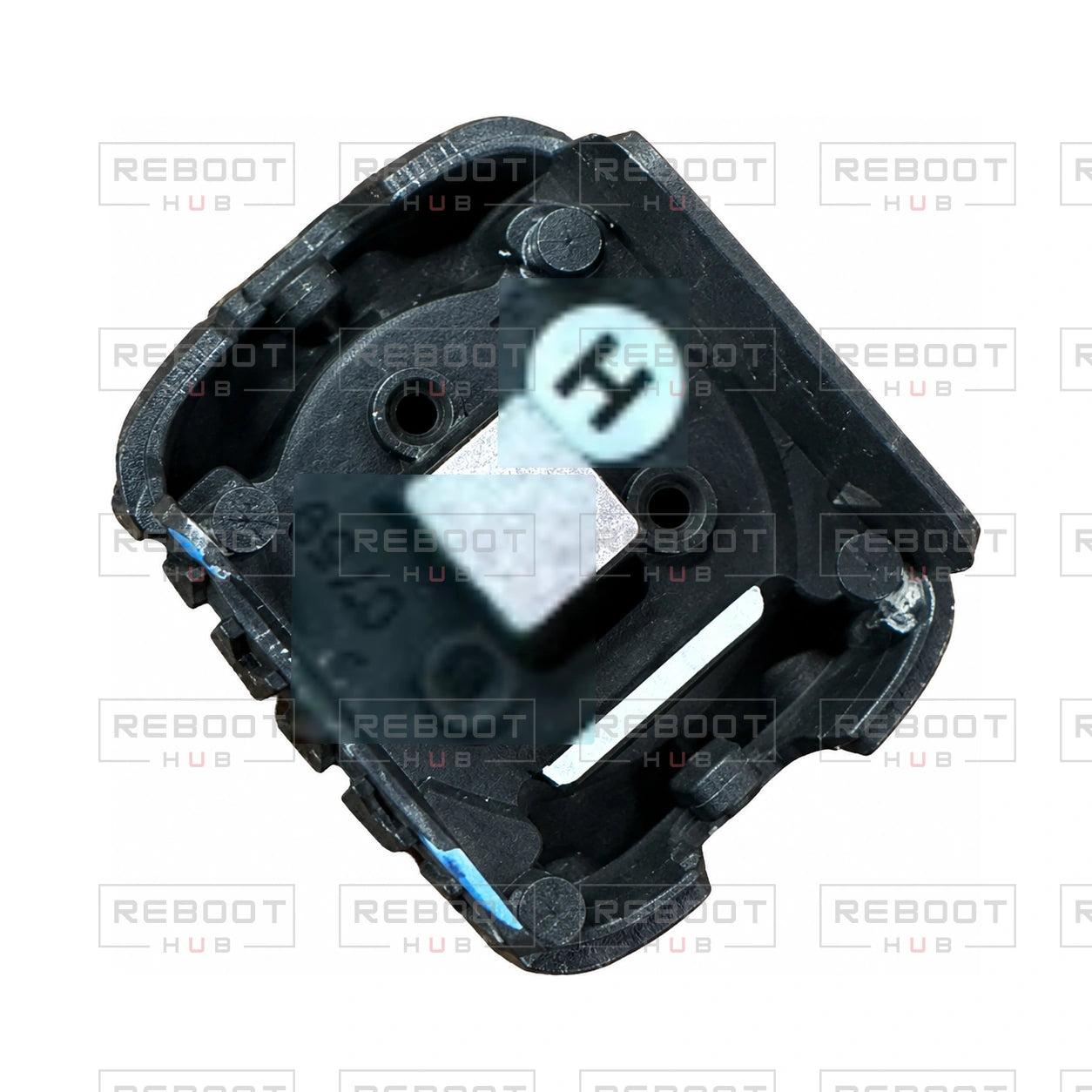 OEM-pulled DJI Mini 4 Pro Camera Rear Cover on white with Reboot Hub watermark overlay