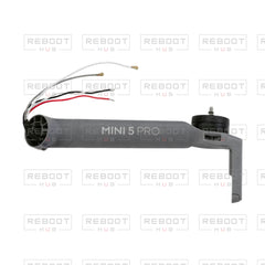 OEM-pulled DJI Mini 5 Pro Front Arm Enhanced Version Left on white with Reboot Hub watermark overlay