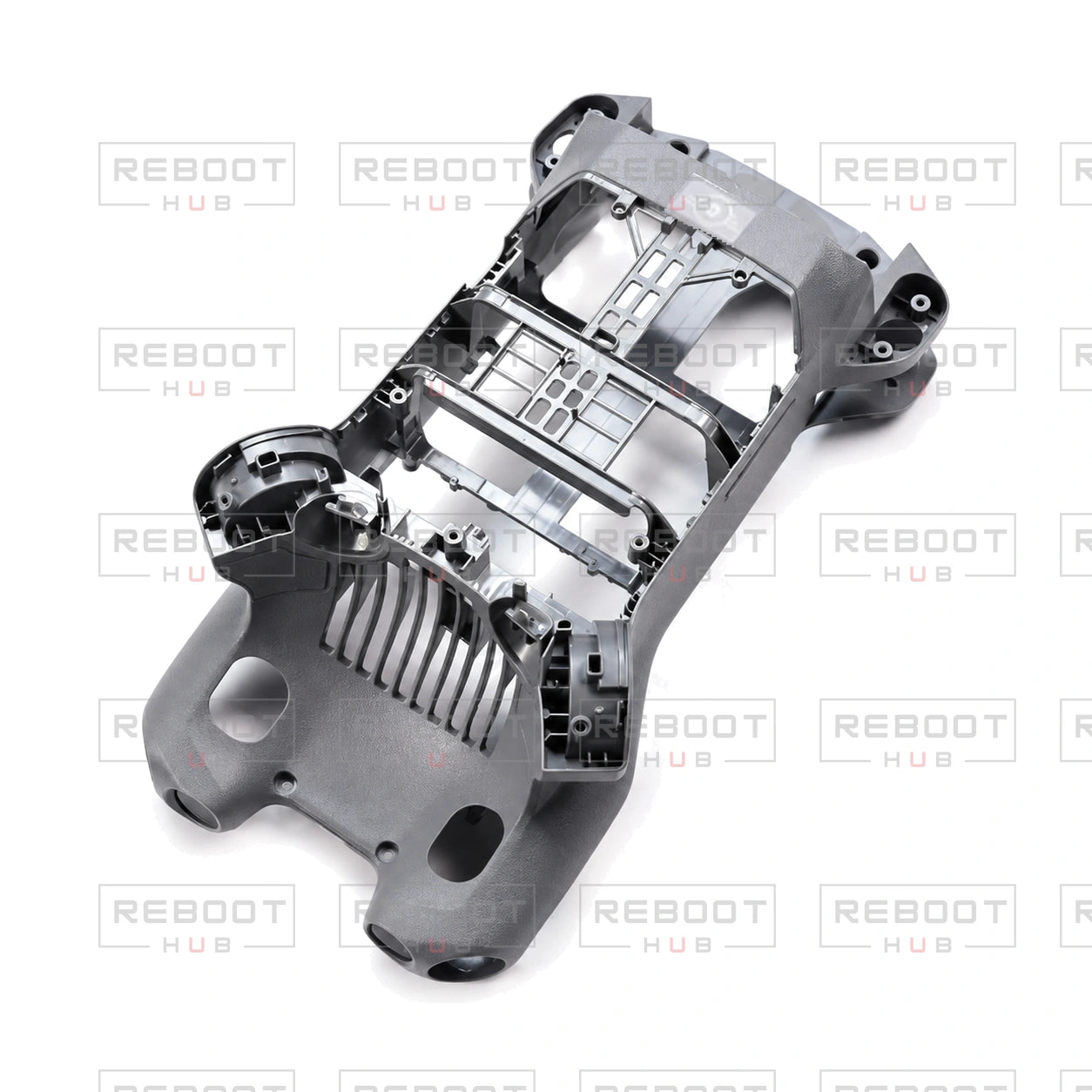 OEM-pulled DJI Mini 5 Pro Middle Frame on white with Reboot Hub watermark overlay