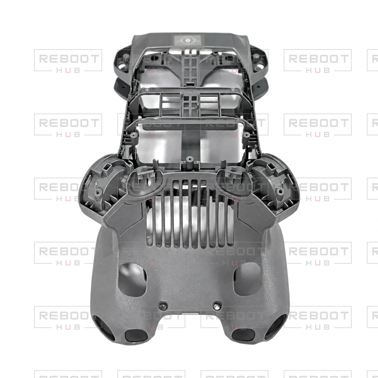 OEM-pulled DJI Mini 5 Pro Middle Frame on white with Reboot Hub watermark overlay