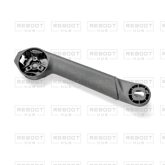 OEM-pulled DJI Mini 5 Pro Rear Arm Shell Left on white with Reboot Hub watermark overlay