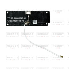 OEM-pulled DJI Mini 5 Pro GPS Module on white with Reboot Hub watermark overlay