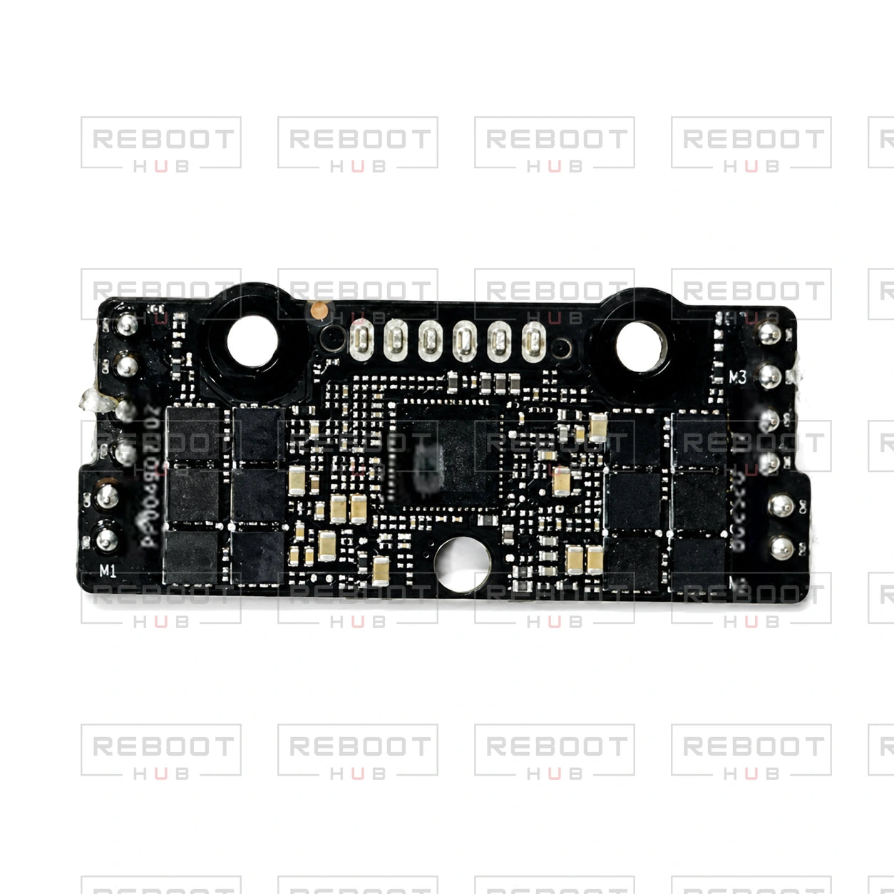 OEM-pulled DJI Mini 5 Pro ESC Board on white with Reboot Hub watermark overlay