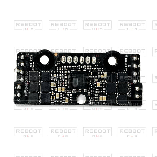 OEM-pulled DJI Mini 5 Pro ESC Board on white with Reboot Hub watermark overlay