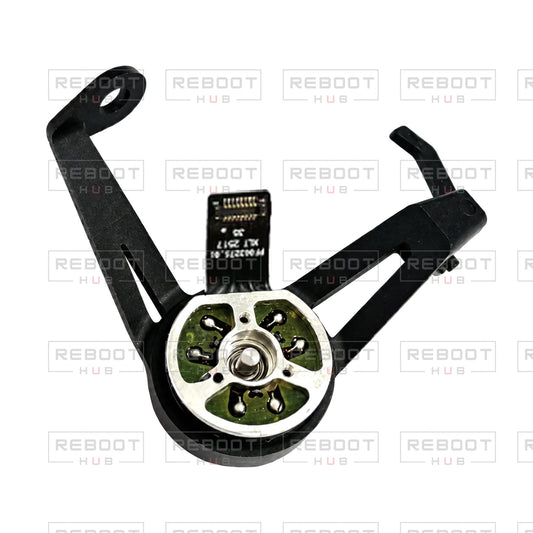 OEM-pulled DJI Mini 5 Pro Gimbal Pitch Motor on white with Reboot Hub watermark overlay