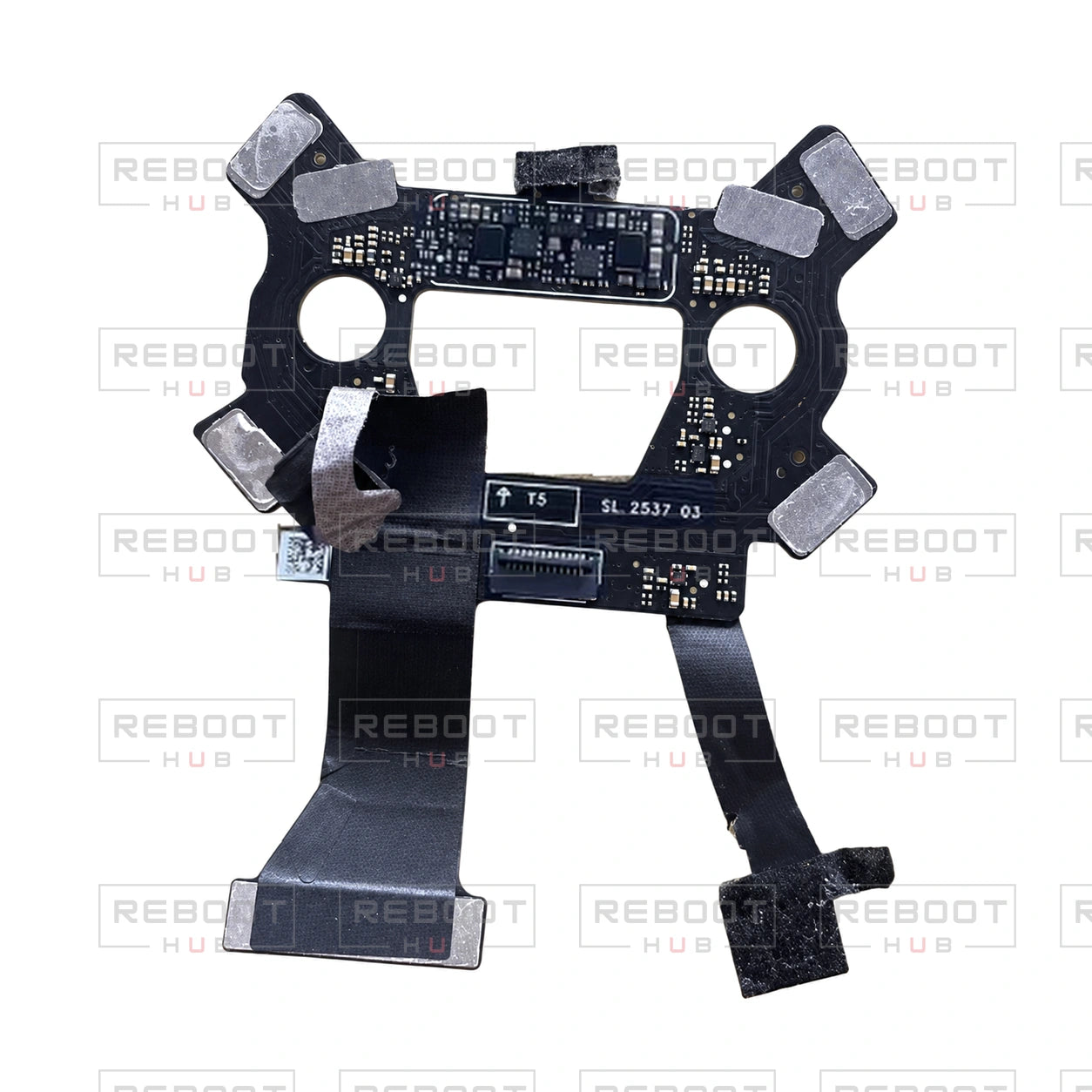 OEM-pulled DJI Mini 5 Pro Front Vision Flexible Flat Cable on white with Reboot Hub watermark overlay