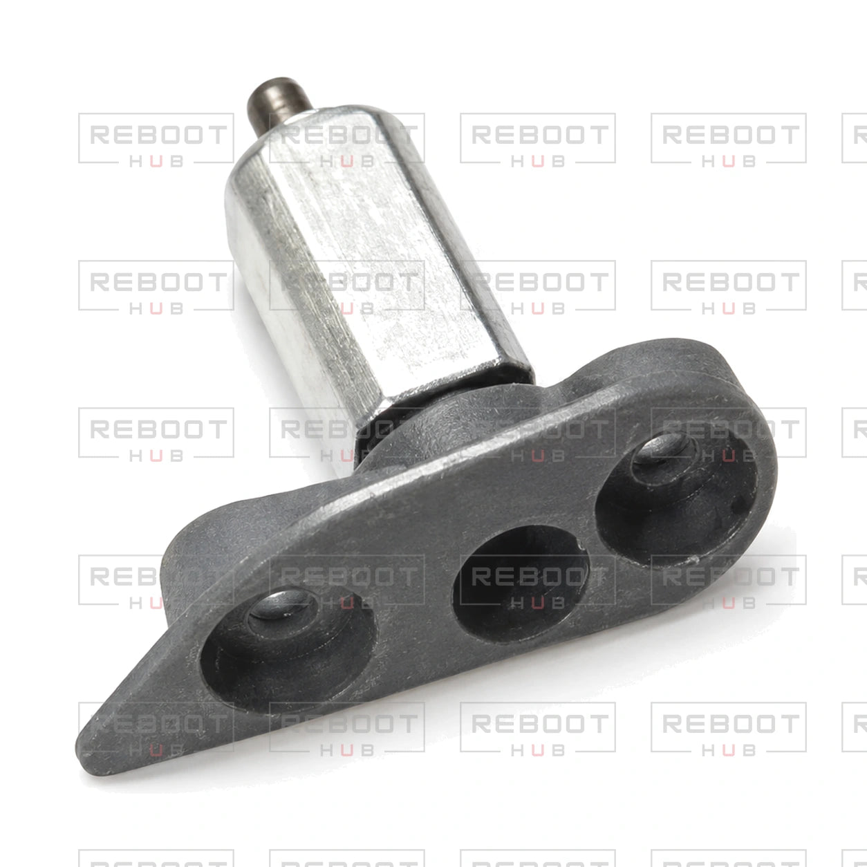 OEM-pulled DJI Mini 5 Pro Rear Arm Rotation Axis Left on white with Reboot Hub watermark overlay