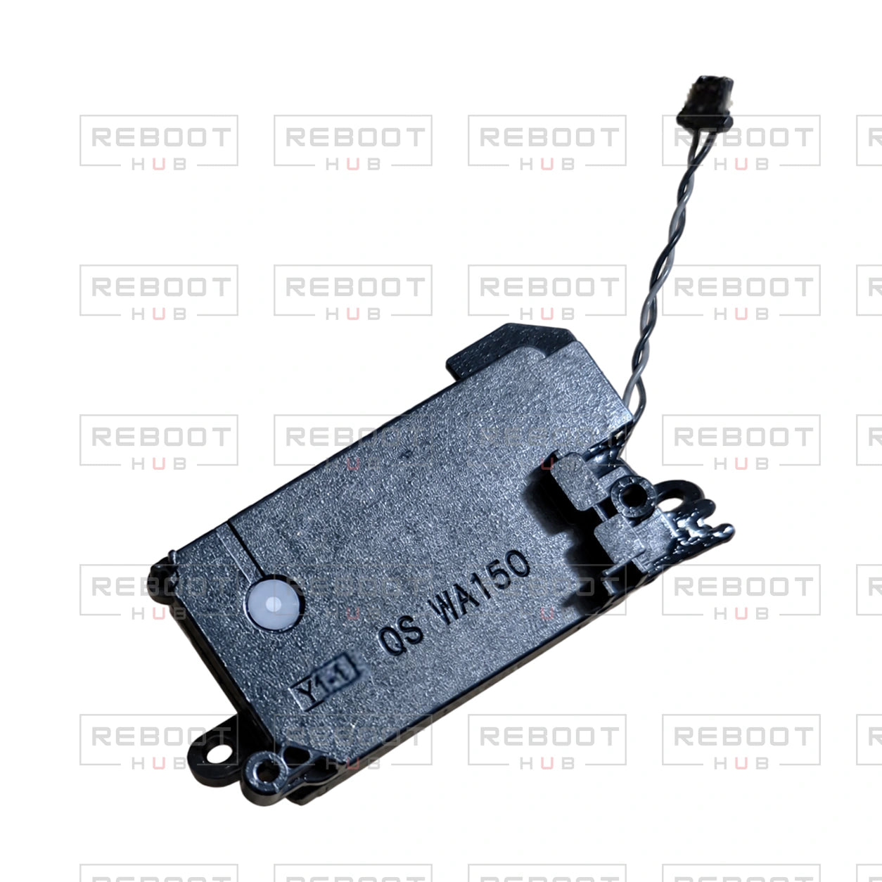 OEM-pulled DJI Mini 5 Pro Speaker Module on white with Reboot Hub watermark overlay