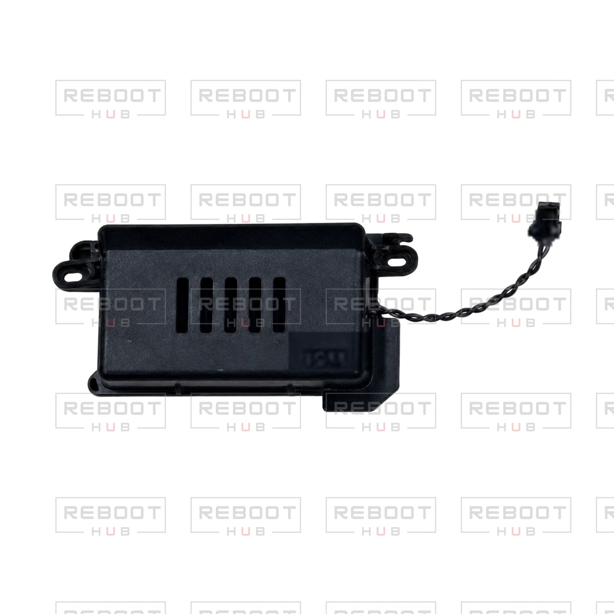 OEM-pulled DJI Mini 5 Pro Speaker Module on white with Reboot Hub watermark overlay