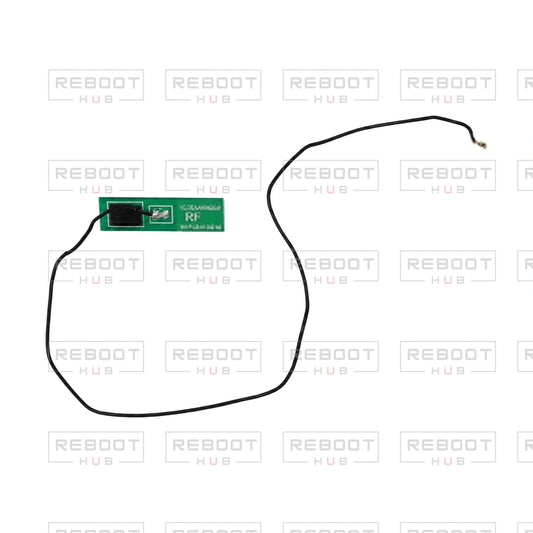 OEM-pulled DJI Mini 5 Pro Front Arm Antenna Right on white with Reboot Hub watermark overlay