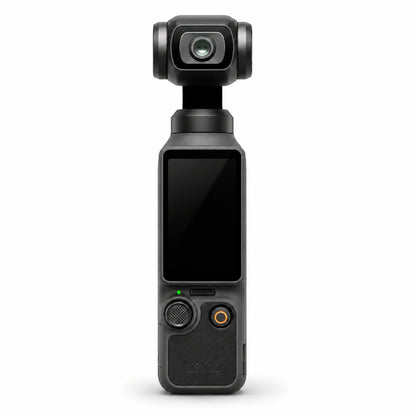 DJI Osmo Pocket 4 camera only with a black screen on white; model-reference image