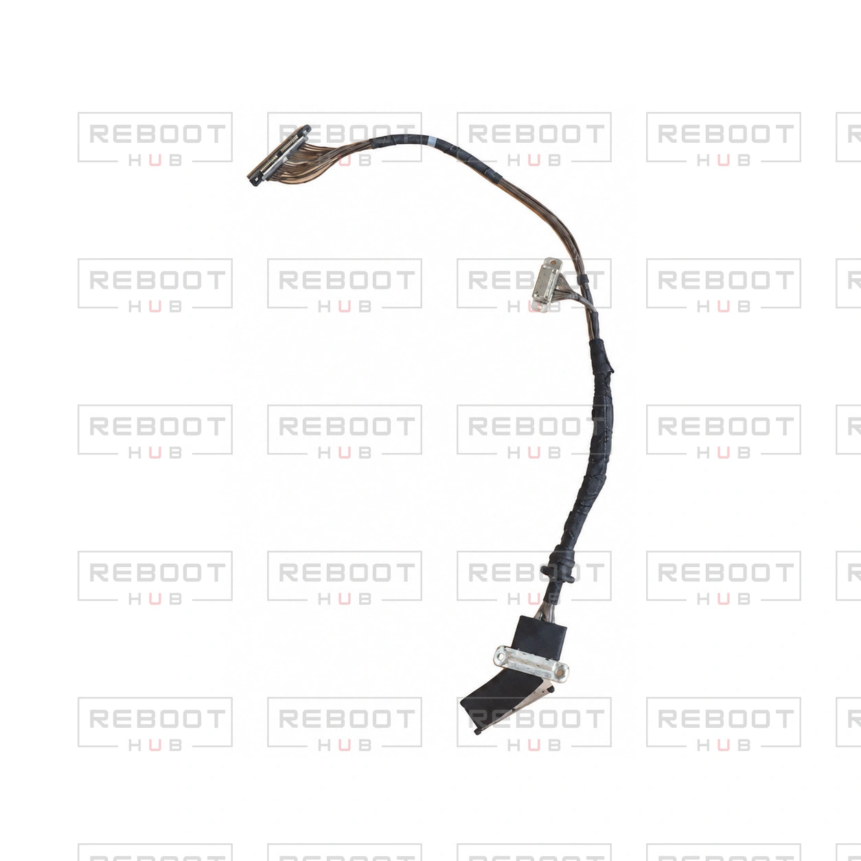 OEM-pulled DJI Spark Camera Video Signal Flexible Flat Cable on white with Reboot Hub watermark overlay