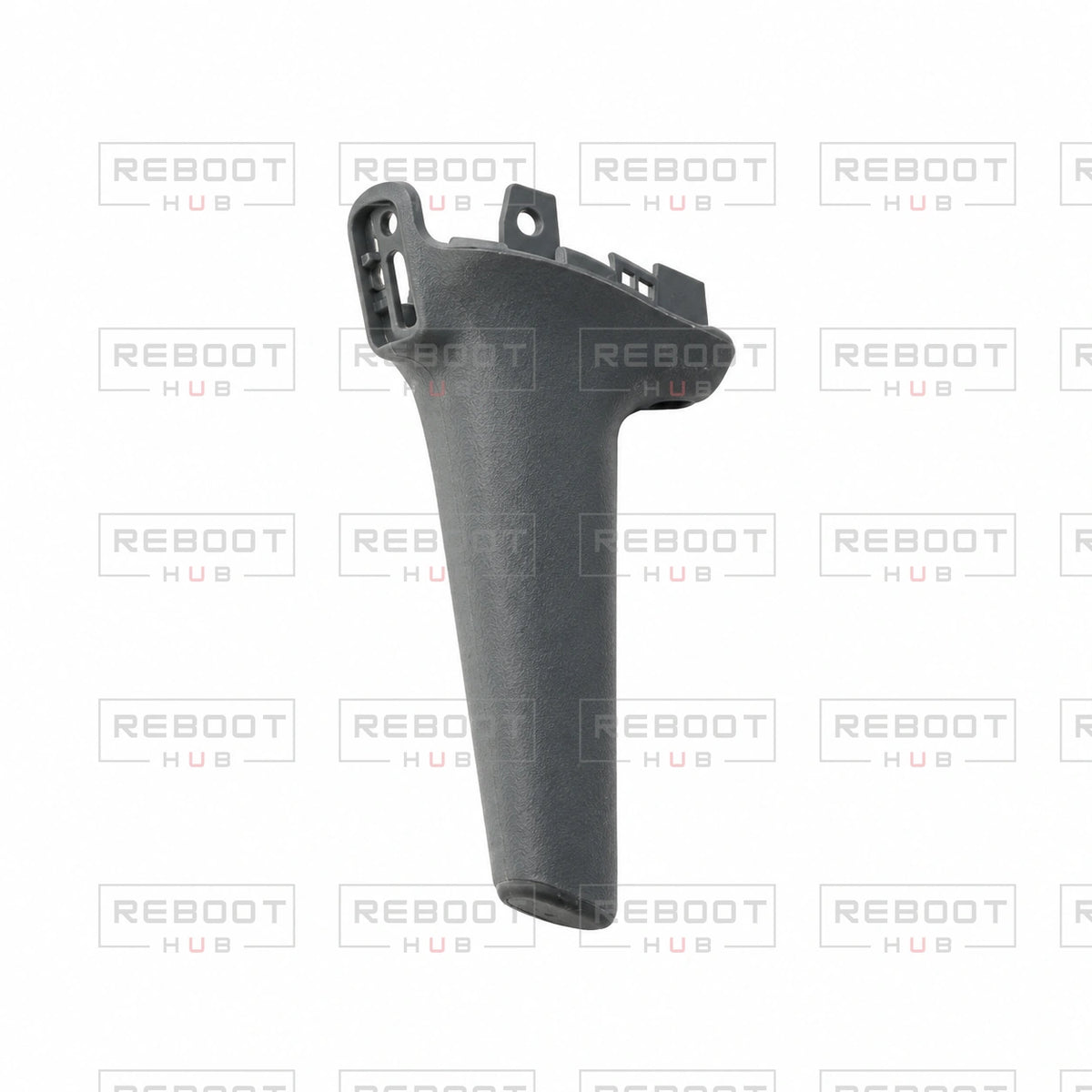 OEM-pulled DJI Air 3 Front Landing Gear Left on white with Reboot Hub watermark overlay — view 4