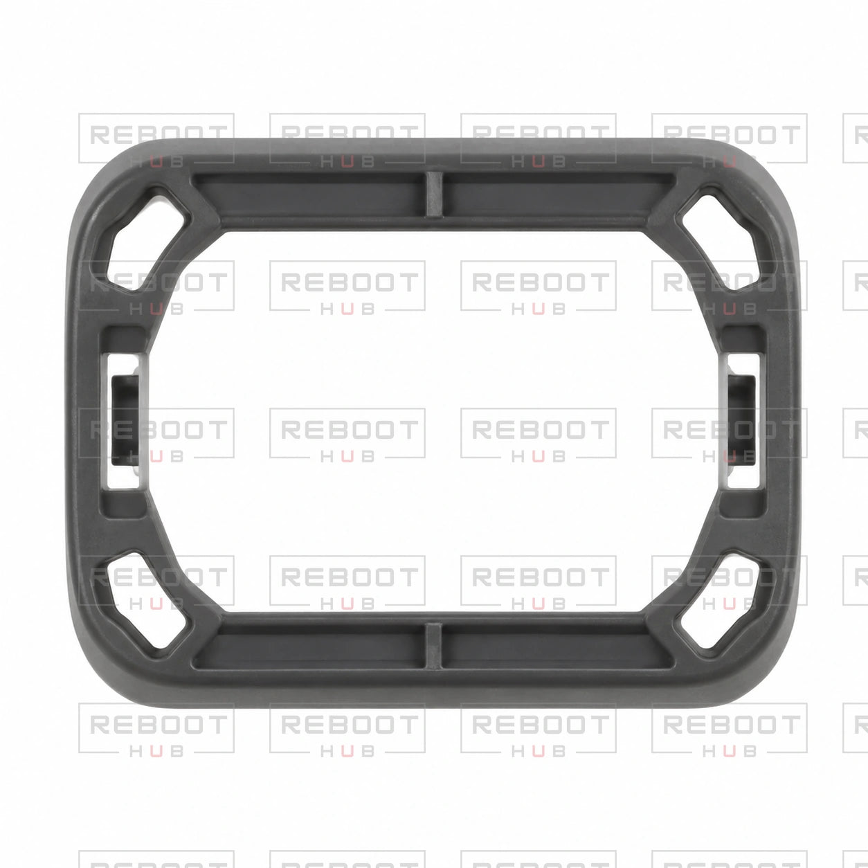 DJI Mavic Air 2 Gimbal Camera Lens Frame close detail view on white with Reboot Hub watermark overlay
