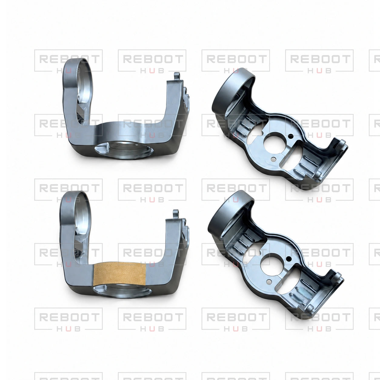 OEM-pulled DJI Air 2S Gimbal Lower Bracket on white with Reboot Hub watermark overlay — source view 3