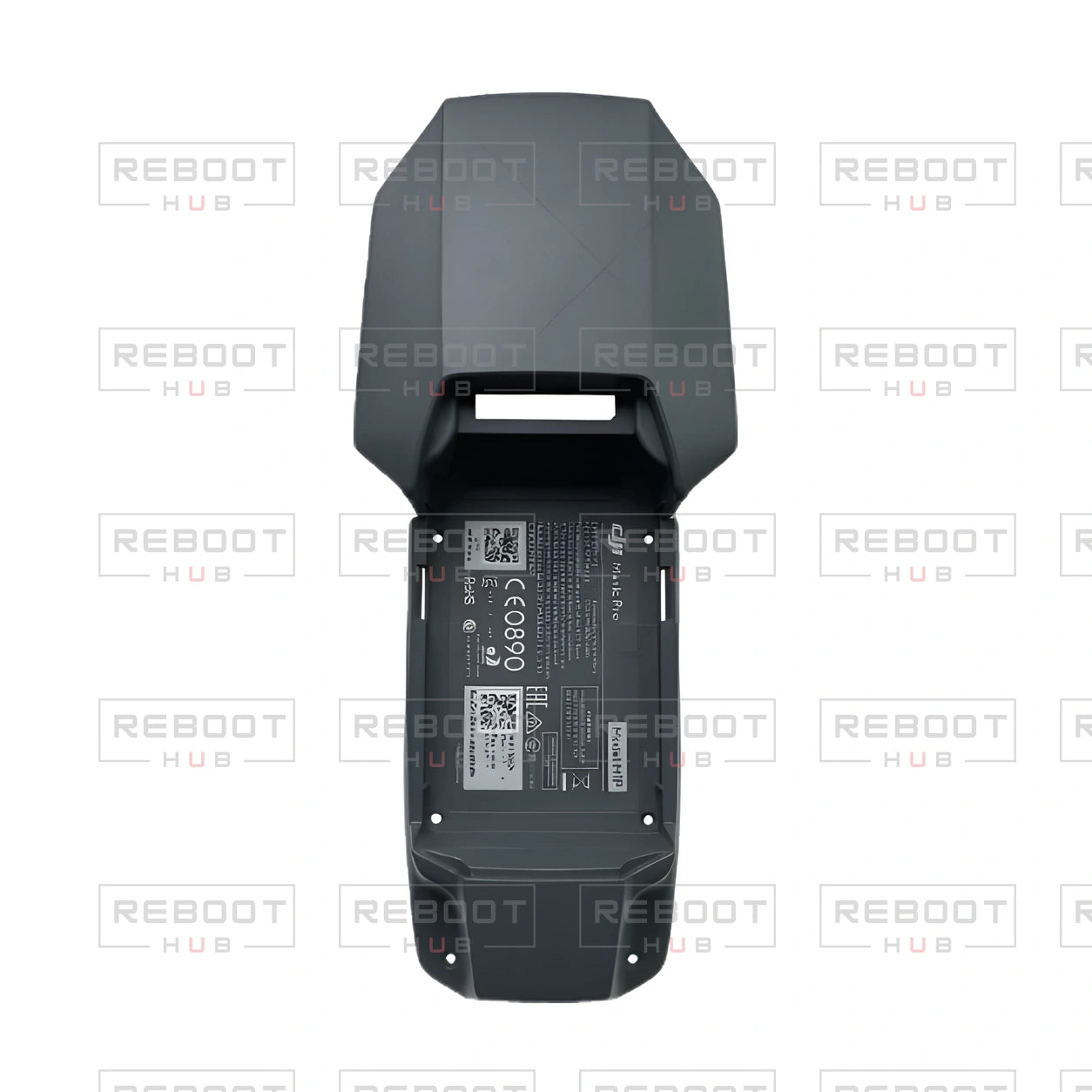 OEM-pulled DJI Mavic Pro Upper Shell, original view 10, on white with Reboot Hub watermark overlay