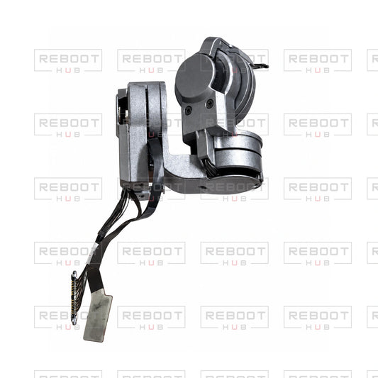OEM-pulled DJI Mavic Pro / Mavic Pro Platinum Gimbal Arm Assembly, photographed view 33, on white with Reboot Hub watermark overlay
