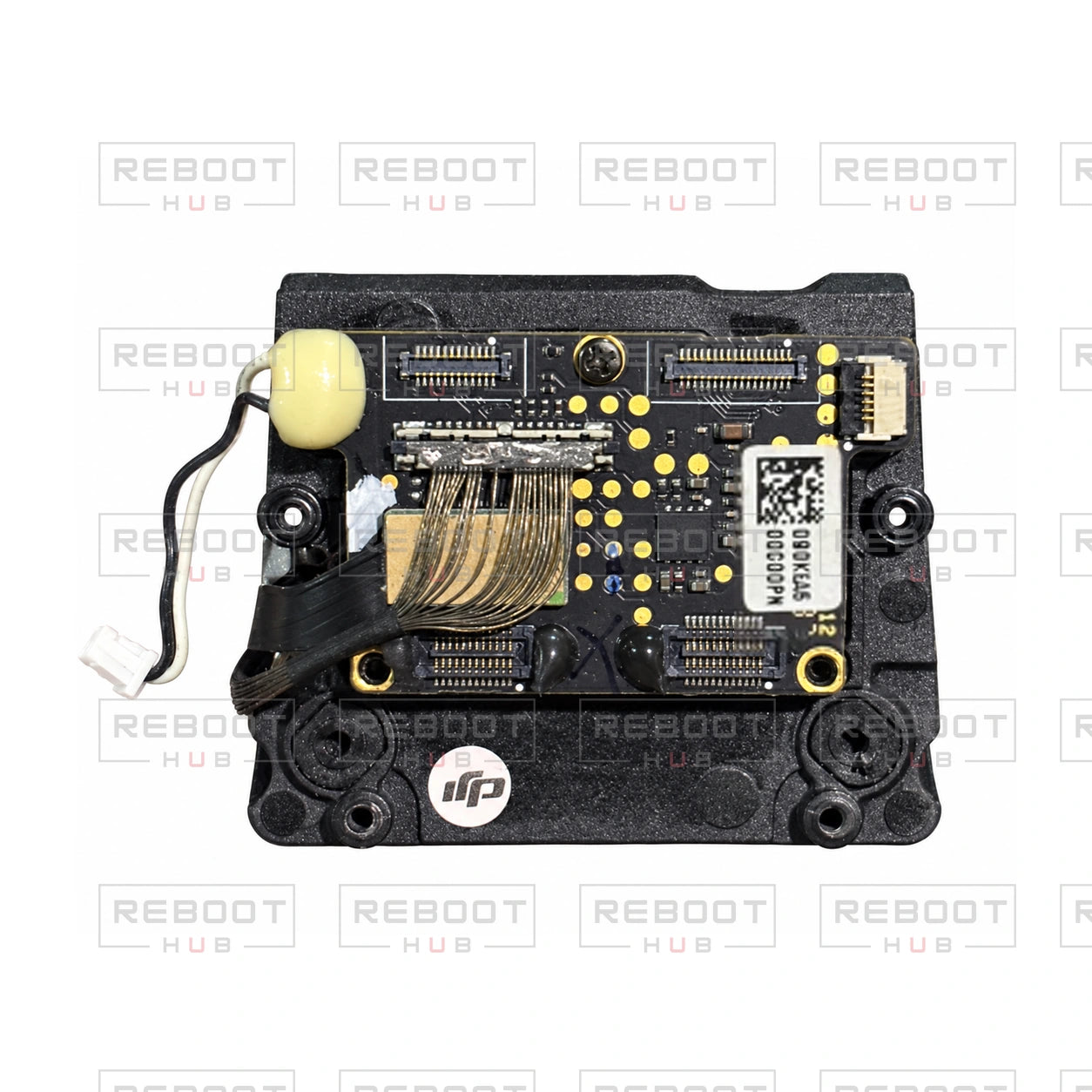 OEM-pulled DJI Mavic Pro / Mavic Pro Platinum Gimbal Camera Assembly, photographed view 38, on white with Reboot Hub watermark overlay