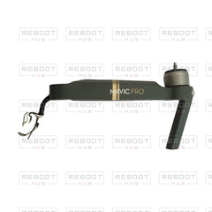OEM-pulled DJI Mavic Pro Front Arm Left, photographed view 50, on white with Reboot Hub watermark overlay