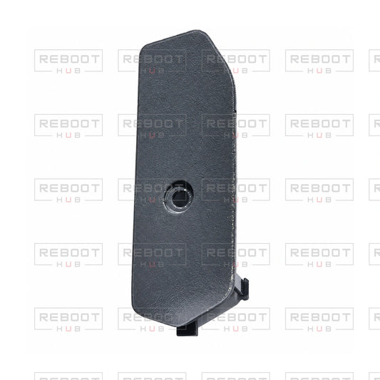 OEM-pulled DJI Mavic Pro Front Arm Rotation Axis Cover Right, photographed view 69, on white with Reboot Hub watermark overlay
