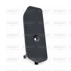 OEM-pulled DJI Mavic Pro Front Arm Rotation Axis Cover Left, photographed view 70, on white with Reboot Hub watermark overlay