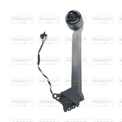 OEM-pulled DJI Mavic Pro Rear Arm Left, photographed view 71, on white with Reboot Hub watermark overlay