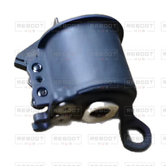 OEM-pulled DJI Mavic Pro Rear Arm Rotation Axis Right, photographed view 83, on white with Reboot Hub watermark overlay