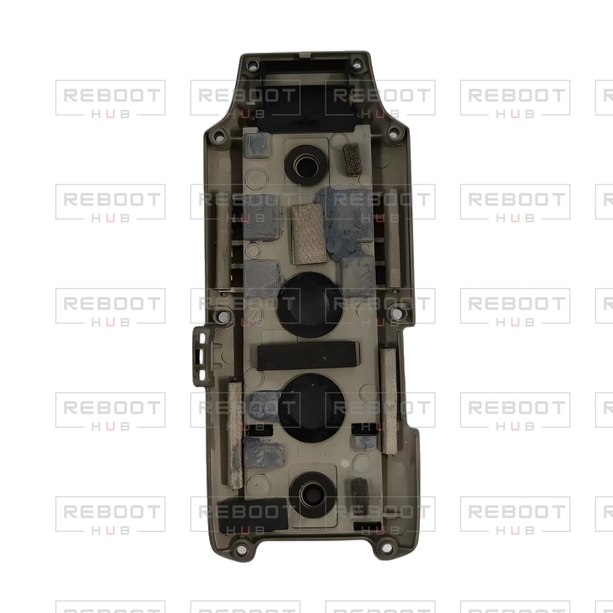 OEM-pulled DJI Mavic Pro Bottom Shell, photographed view 91, on white with Reboot Hub watermark overlay