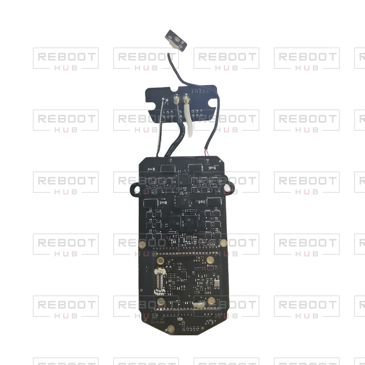 OEM-pulled DJI Mavic Pro ESC Board with IMU, photographed view 103, on white with Reboot Hub watermark overlay