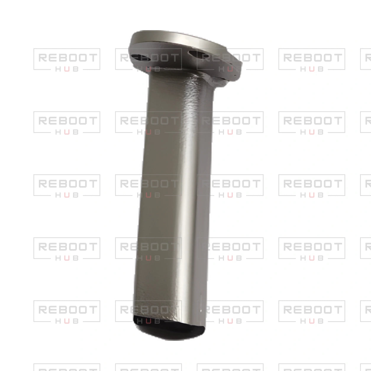 OEM-pulled DJI Mavic Pro Platinum Front Landing Gear Left, photographed view 140, on white with Reboot Hub watermark overlay