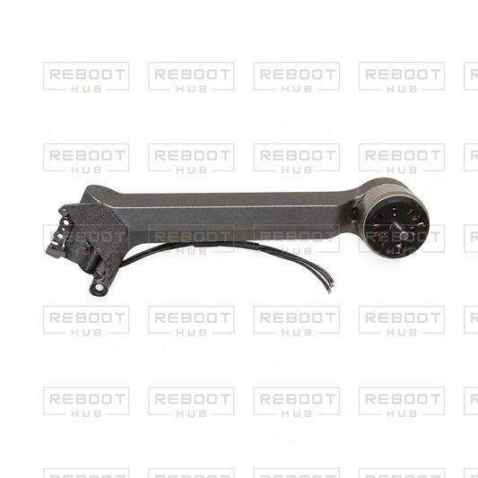 OEM-pulled DJI Mavic Pro Platinum Rear Arm Right, photographed view 144, on white with Reboot Hub watermark overlay