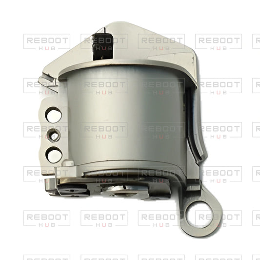 OEM-pulled DJI Mavic Pro Platinum Rear Arm Rotation Axis Right, photographed view 147, on white with Reboot Hub watermark overlay