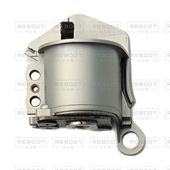OEM-pulled DJI Mavic Pro Platinum Rear Arm Rotation Axis Right, photographed view 147, on white with Reboot Hub watermark overlay