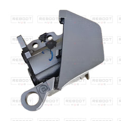 OEM-pulled DJI Mavic Pro Platinum Rear Arm Rotation Axis Right, photographed view 150, on white with Reboot Hub watermark overlay