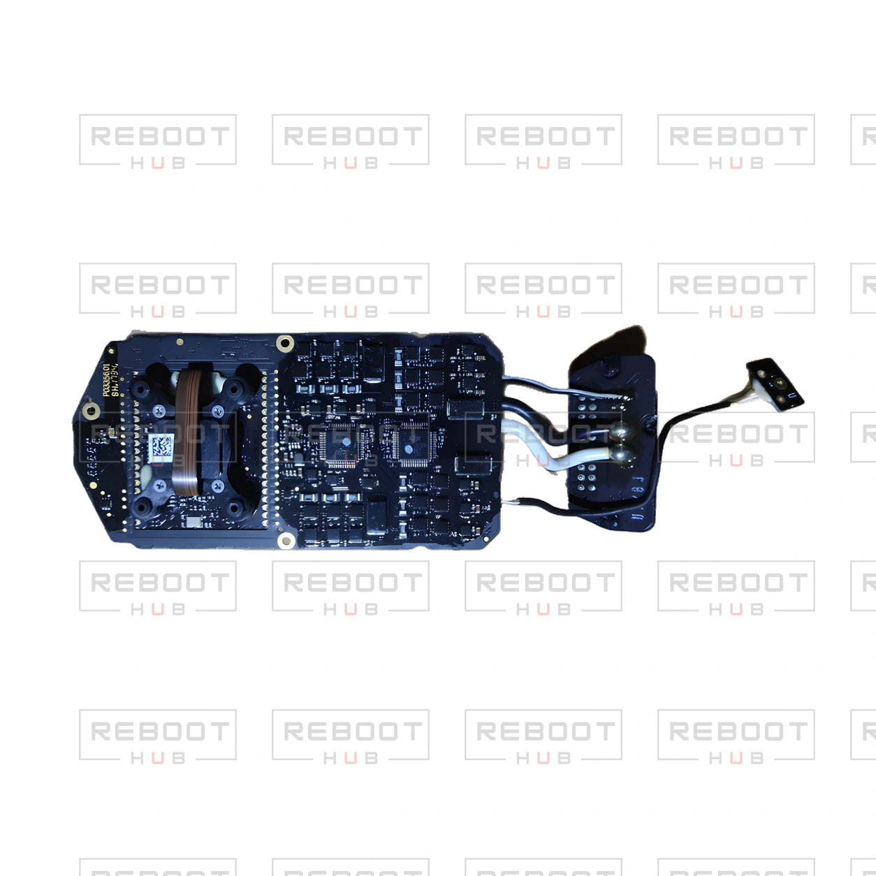 OEM-pulled DJI Mavic Pro Platinum ESC Board, photographed view 159, on white with Reboot Hub watermark overlay