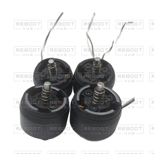OEM-pulled DJI Mavic Pro Platinum Black Motor Set (4 Pieces), photographed view 163, on white with Reboot Hub watermark overlay